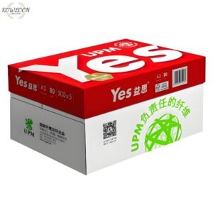 Environmentally friendly recycled A4 paper, suitable for sustainable printing
